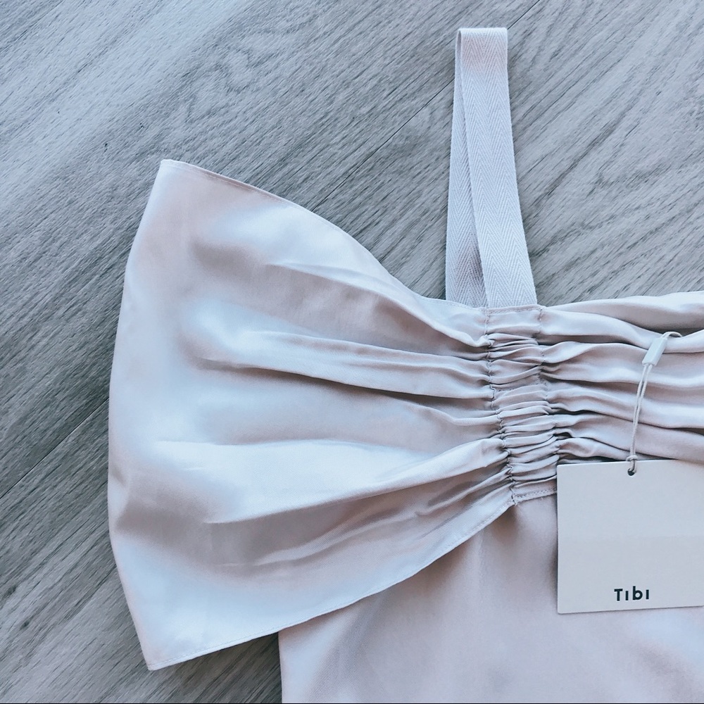 🍾 Tibi Medini Twill Camisole Stone Silk - Picture 3 of 8